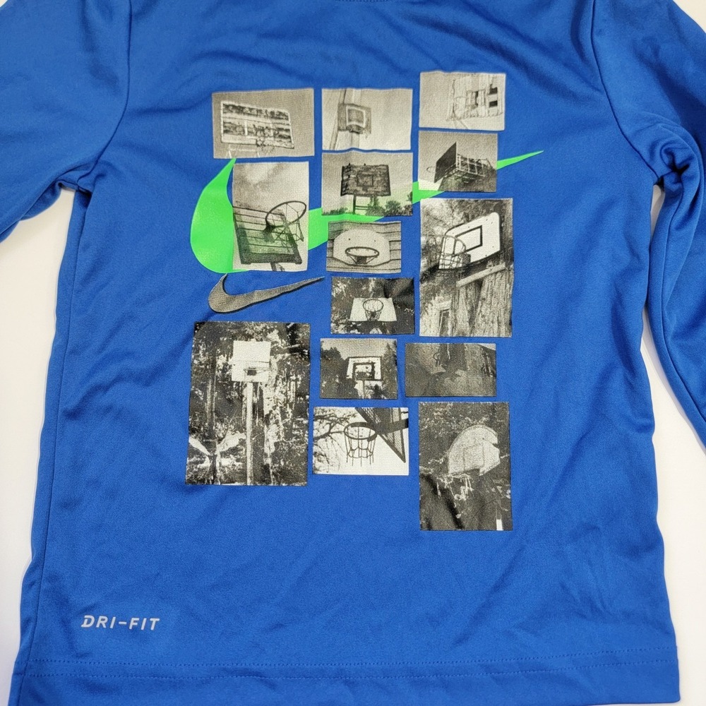 Nike Boys Graphic T-shirt Long Sleeve & Short Sleeves Lot Of 2 Bundle Size 4 5-6 - Picture 2 of 10